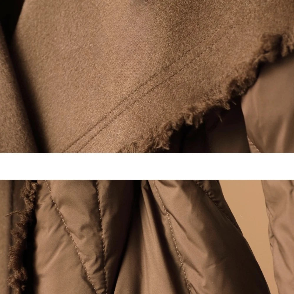 Manteau Long Femme Hiver Chic Matelassé 4