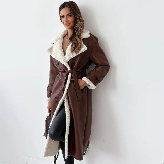 Manteau Long Femme Hiver Élégant 3