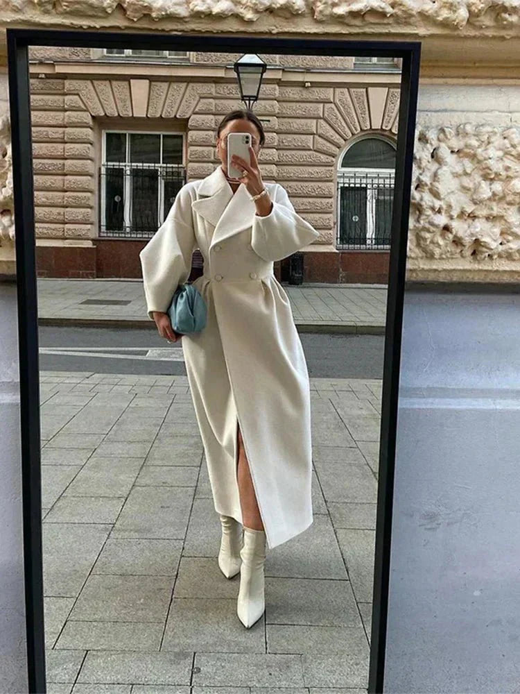 Manteau Long Femme Hiver Élégant et Pratique 3