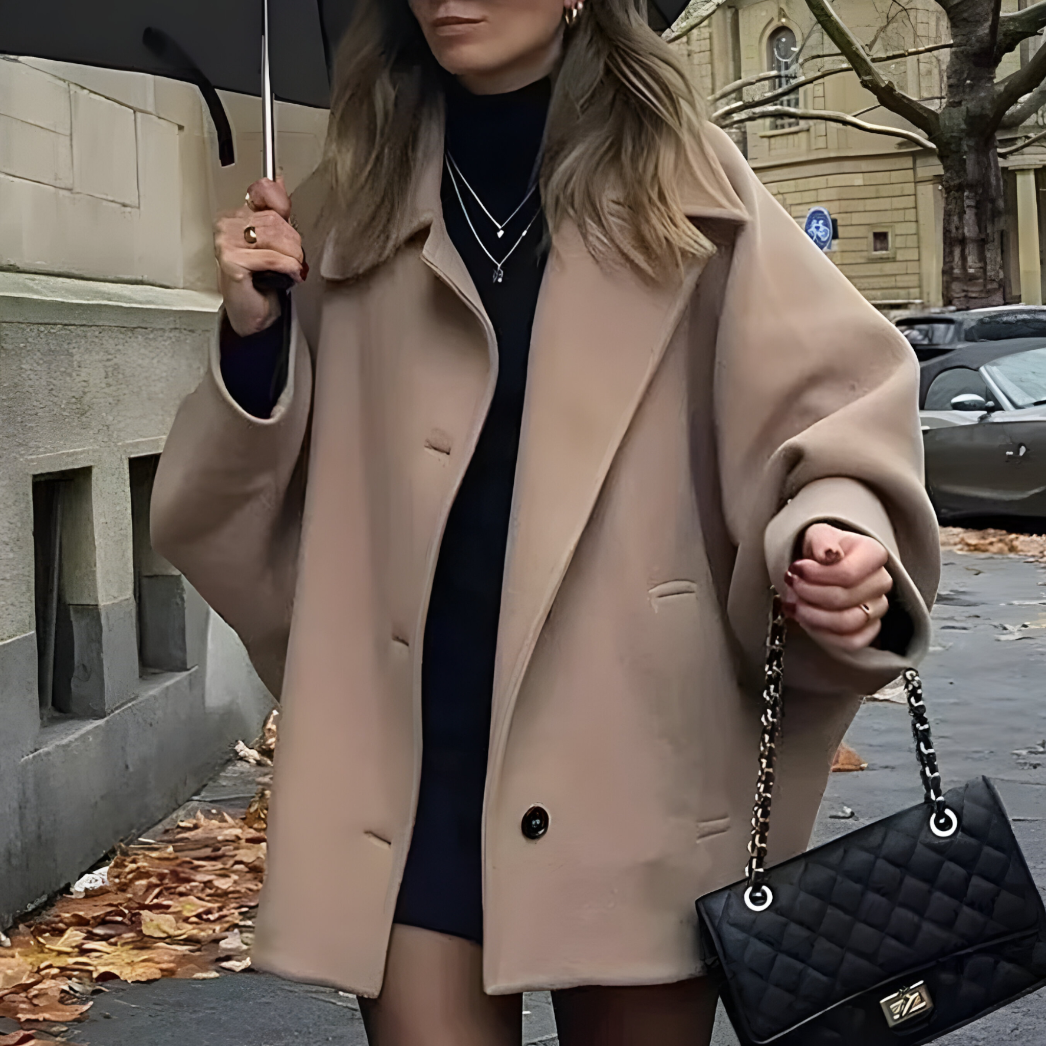 Damen Oversize Langmantel Wolle Herbstkollektion