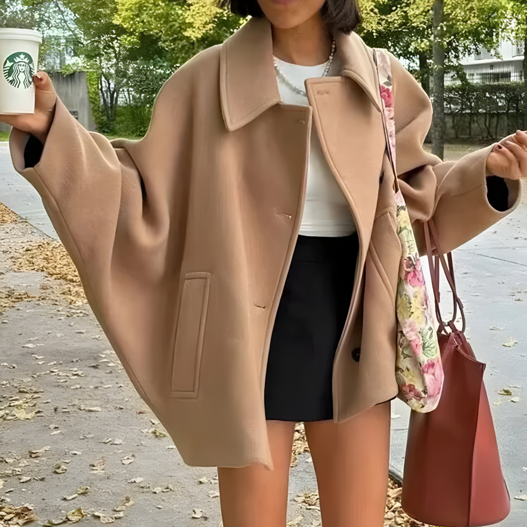 Damen Oversize Langmantel Wolle Herbstkollektion