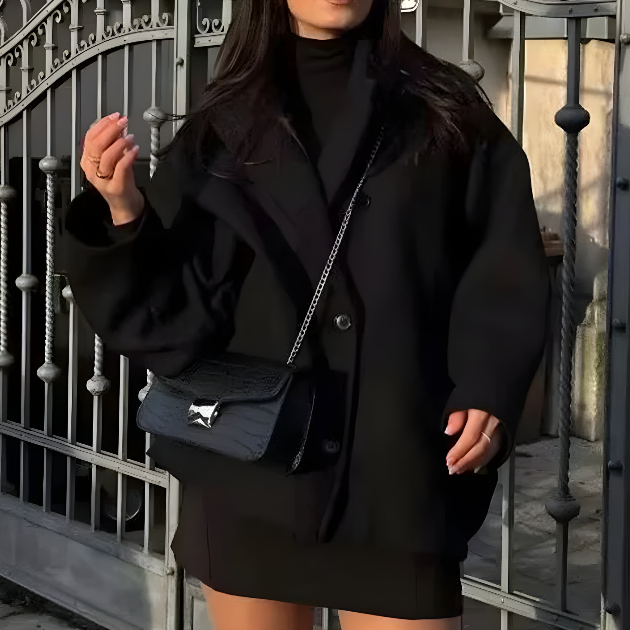 Damen Oversize Langmantel Wolle Herbstkollektion
