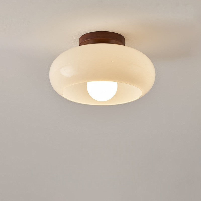 Plafonnier Bauhaus Moderne – Dôme en Verre Sculptural