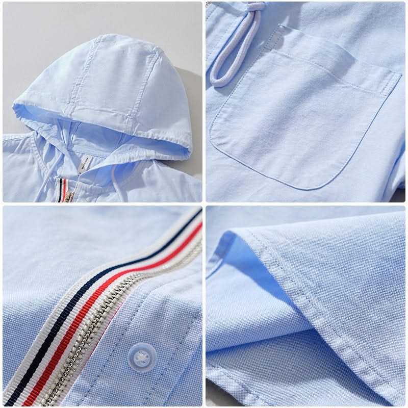 Pull à capuche léger en lin et coton pour homme et femme