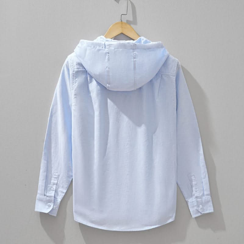 Pull à capuche léger en lin et coton pour homme et femme