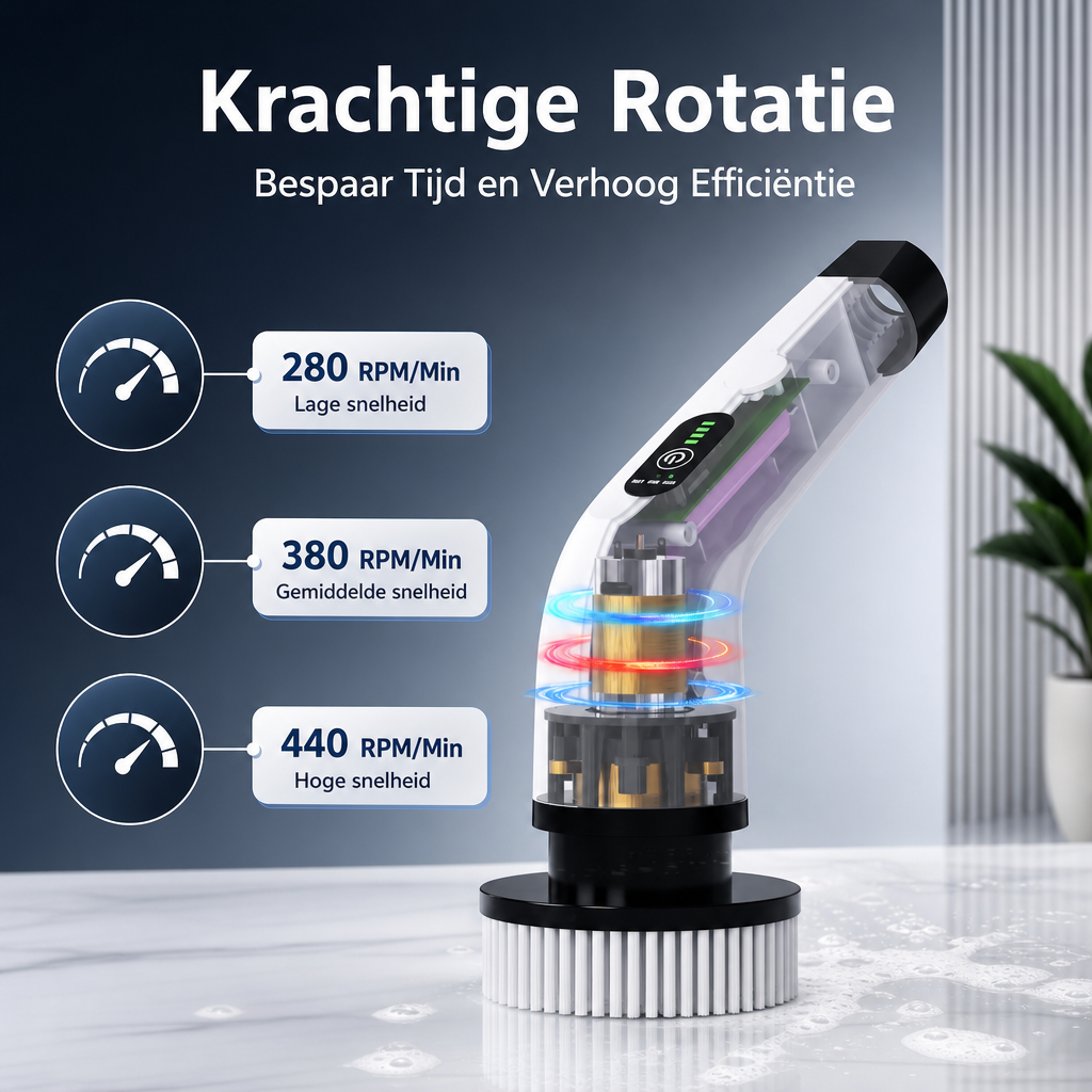 ScrubPro Brosse Électrique Rotative - Brosse de Nettoyage Sans Fil