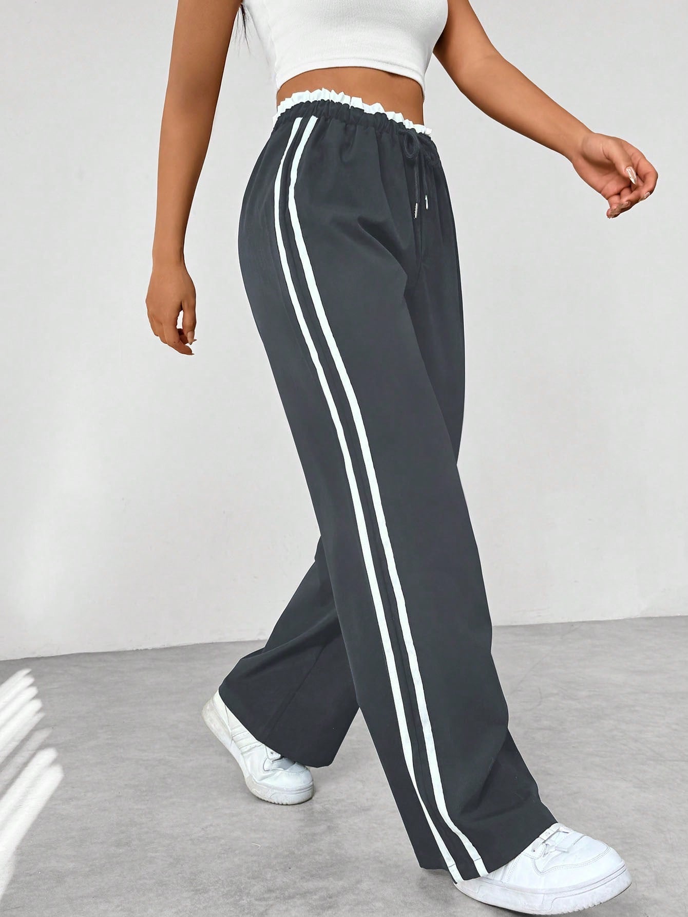 Pantalon Femme Large Style Décontracté 2