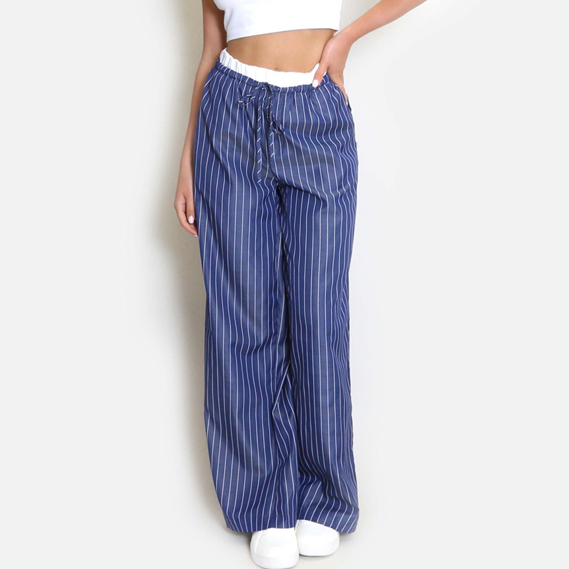 Pantalon Fluide Femme à Jambes Larges 3