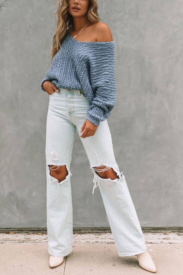 Pull Élégant à Épaules Dénudées Femme 8