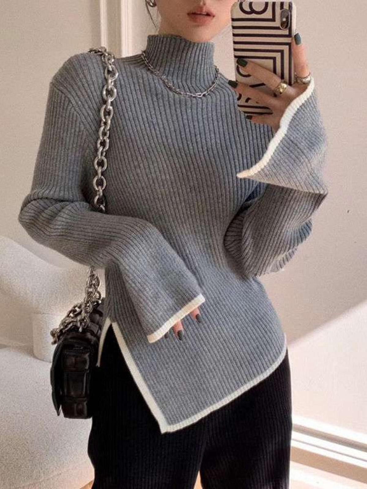 Pull Femme Asymétrique Chic Moderne 5