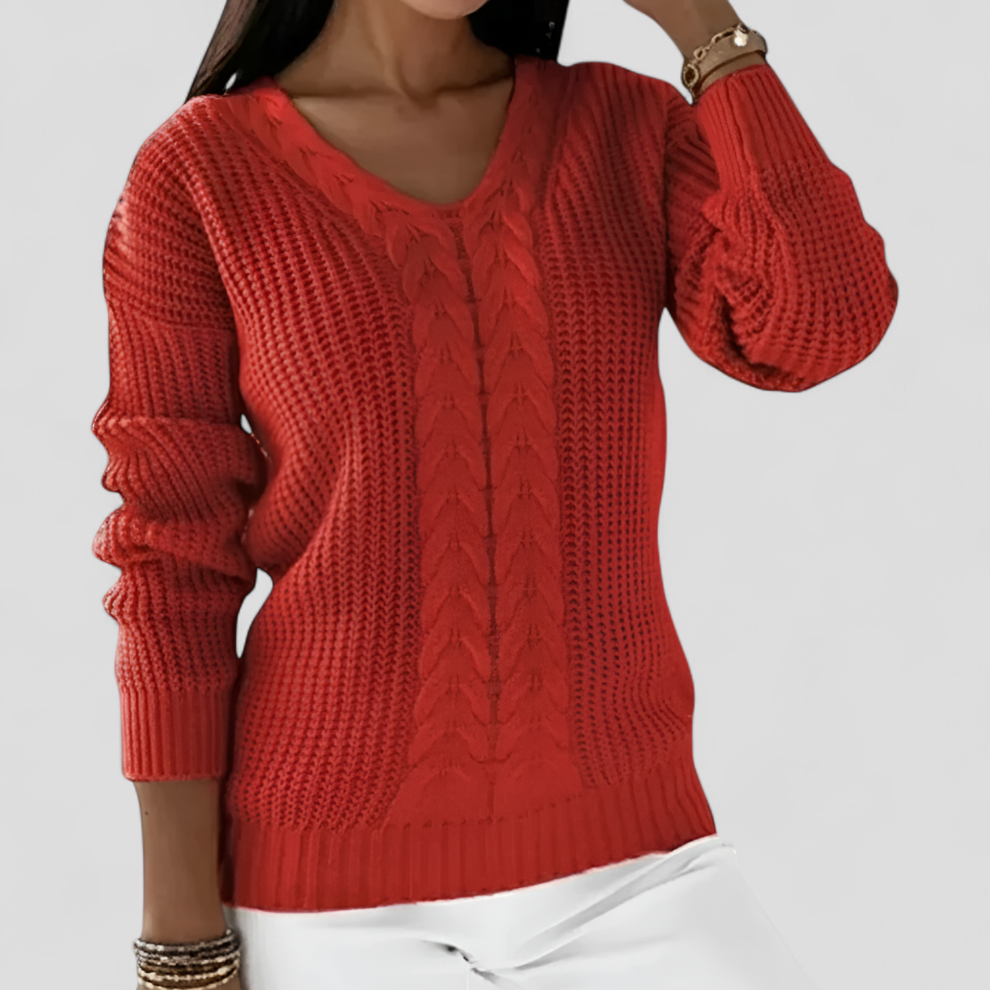 Pull Femme en Col en V Maille Autumn Collection