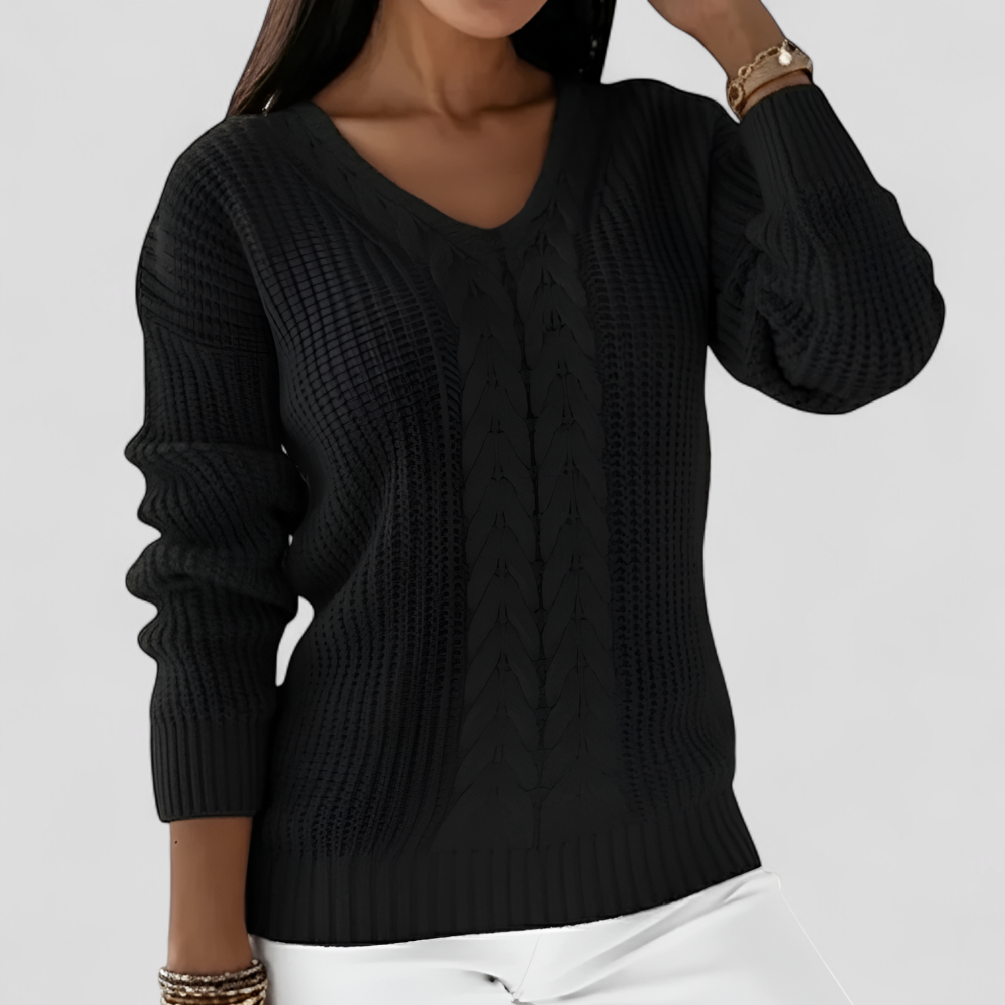 Pull Femme en Col en V Maille Autumn Collection