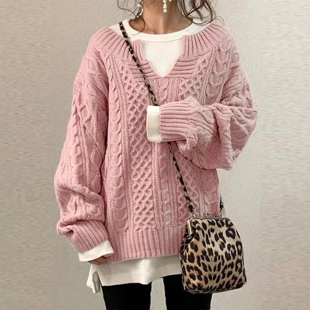 Pull Femme Confortable Tricoté Moderne 2
