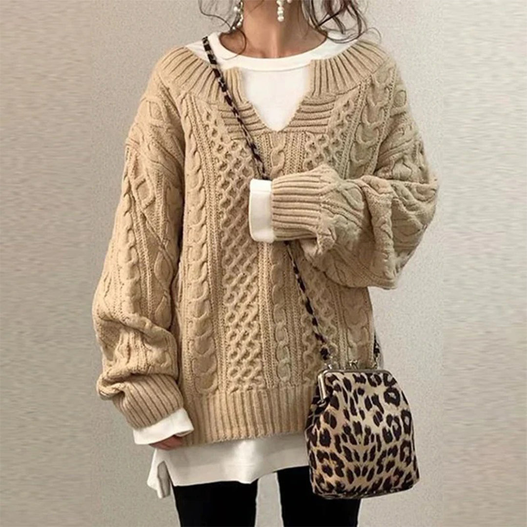 Pull Femme Confortable Tricoté Moderne 4