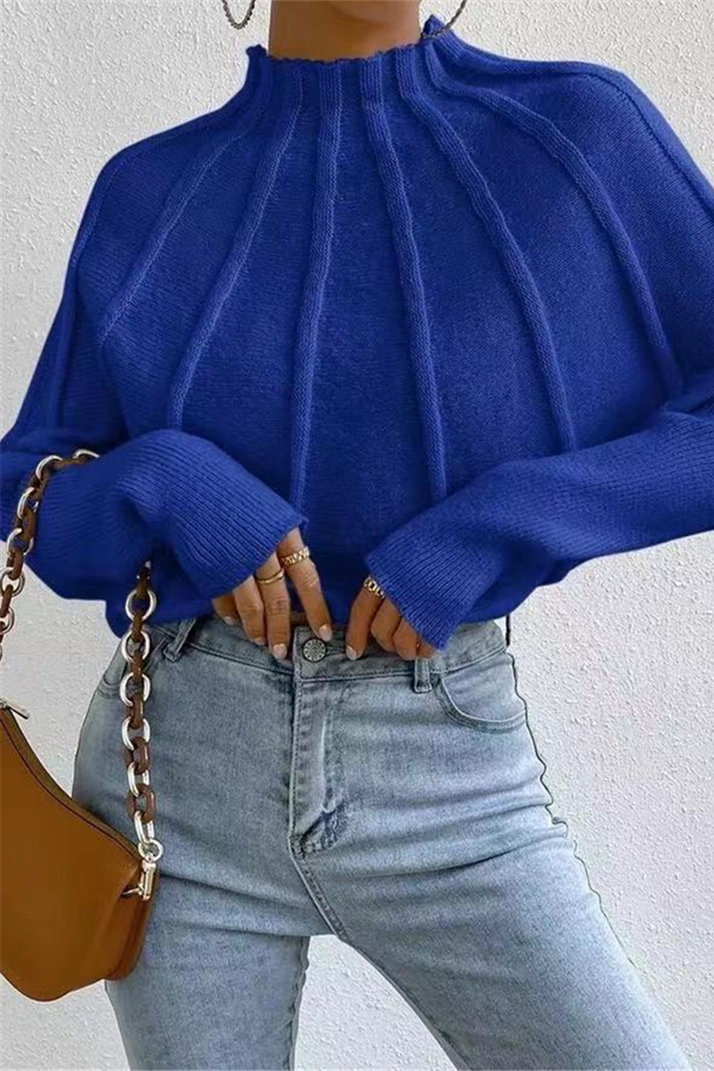 Pull Femme Décontracté à Demi-Col Roulé 2