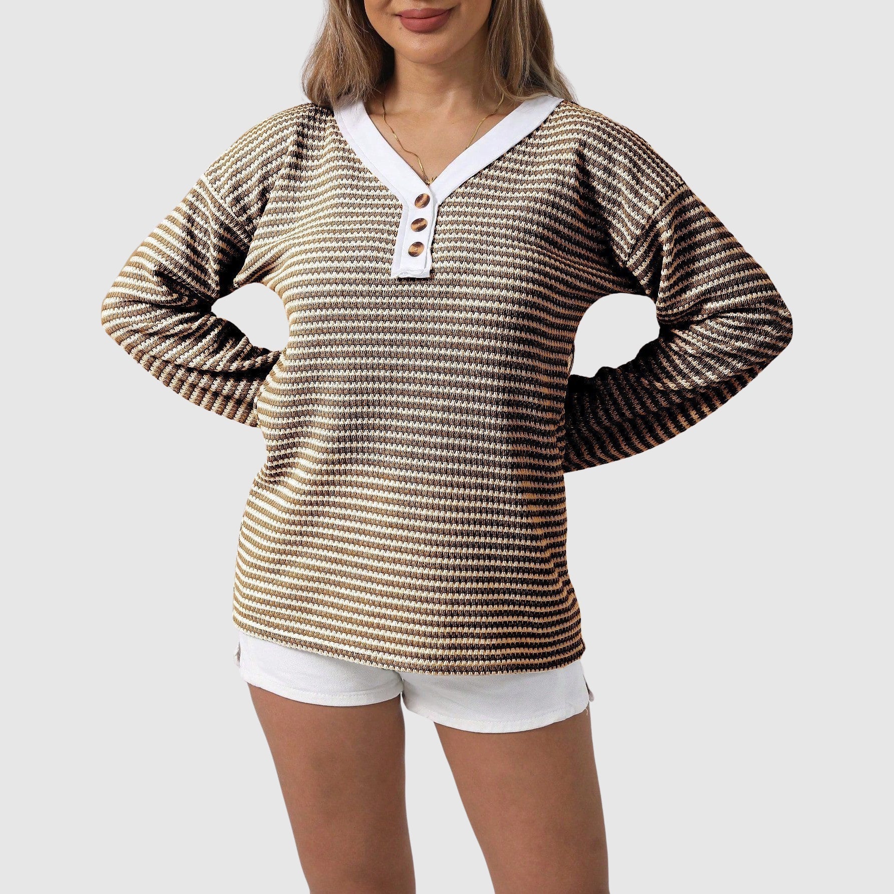 Pull Femme Décontracté à Rayures 5