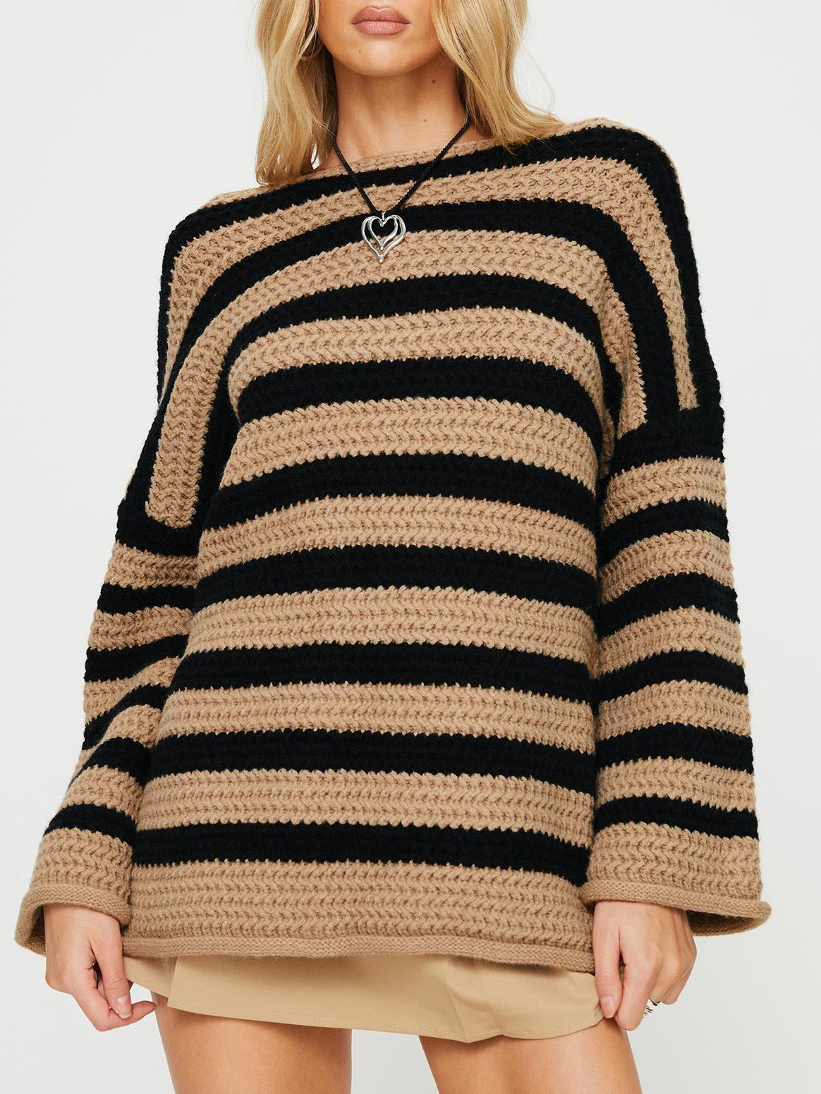 Pull Femme Doux à Rayures Multicolore 2