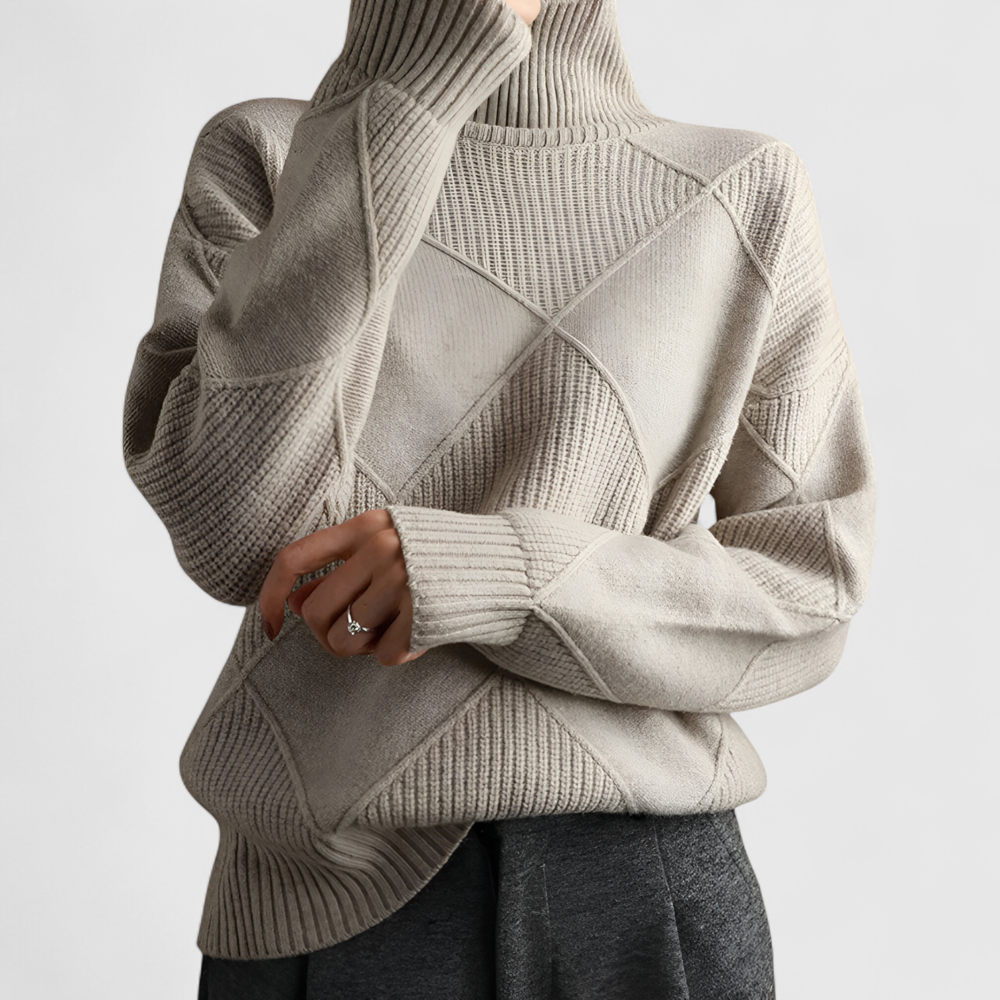 Rollkragenpullover für Damen Schwarz Weiches Kaschmir Elegant & Warm