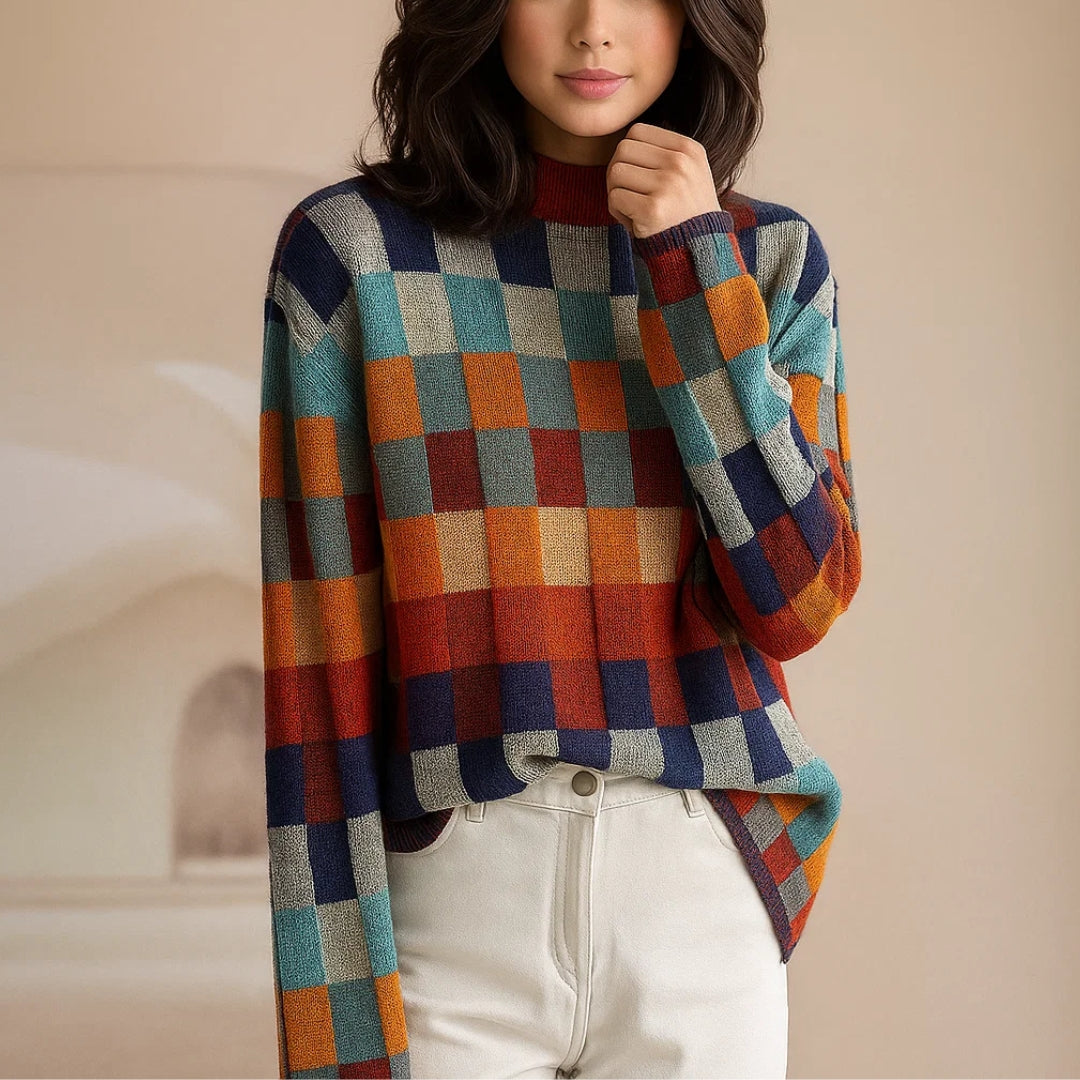 Pull Femme Élégant Col Roulé Léger 0