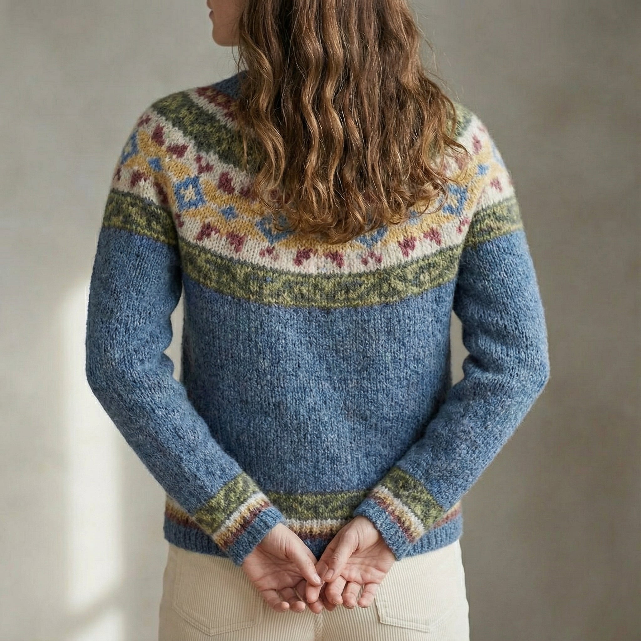 Damenpullover Retro Bequem Moderner Komfort Garderobe