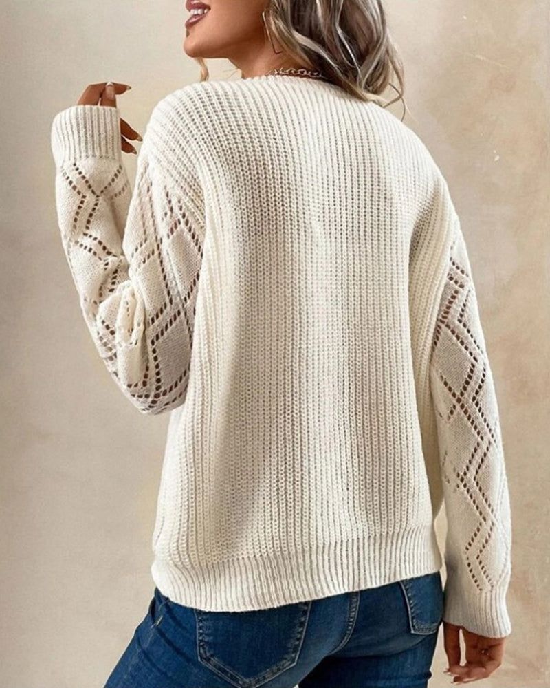 Pull Femme Élégant à Col en V 3