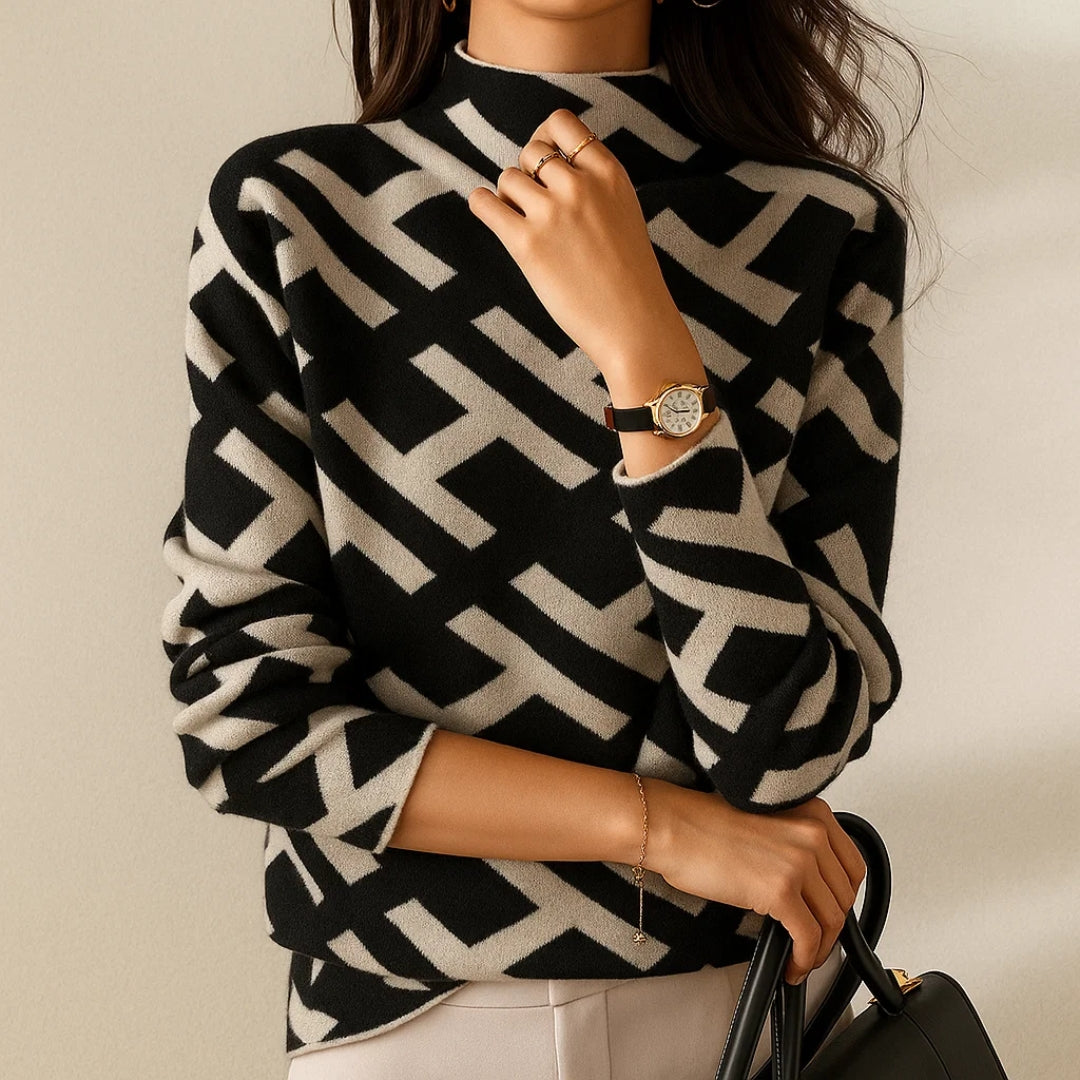 Pull Femme Élégant en Tricot Moderne 1