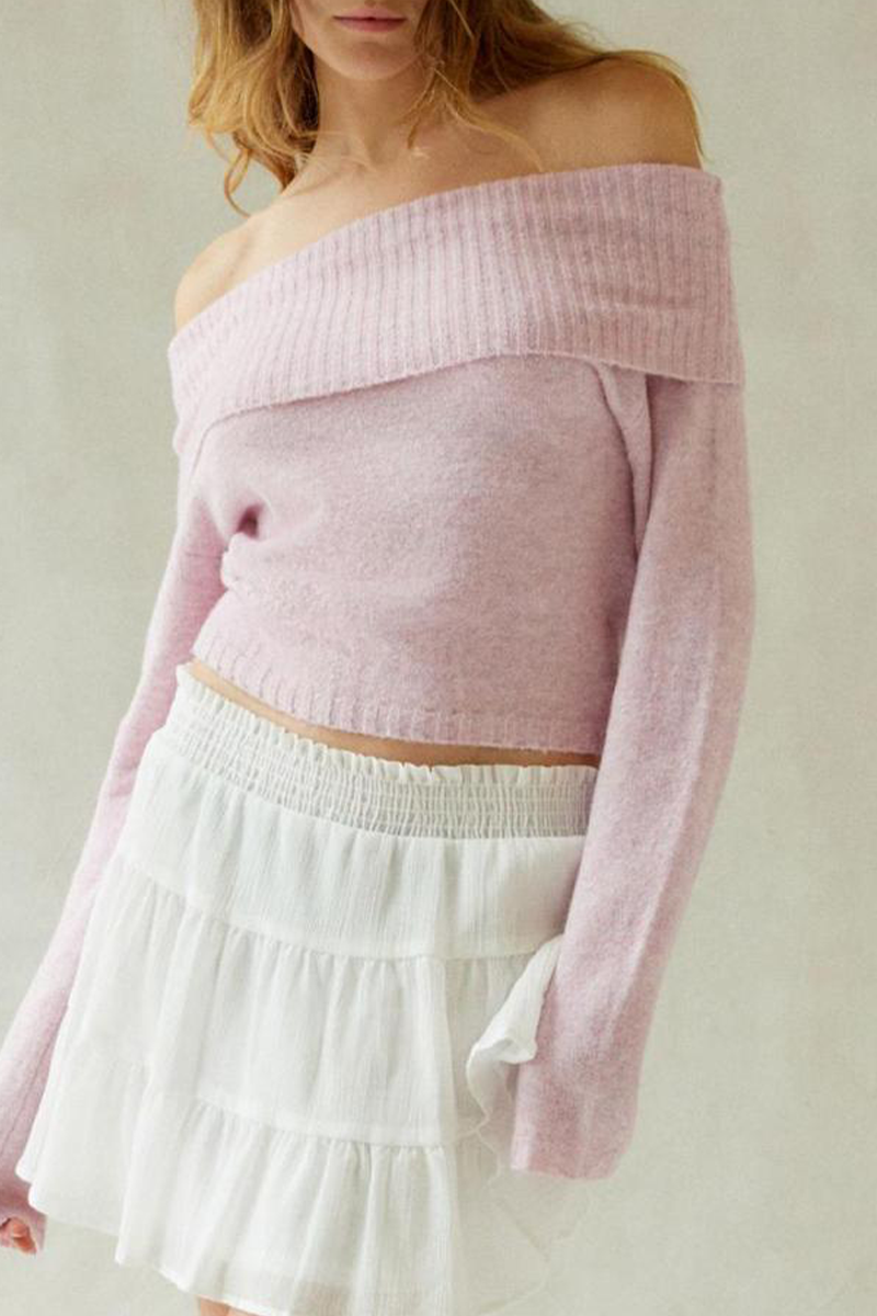 Pull Femme Épaules Dénudées Élégant 4