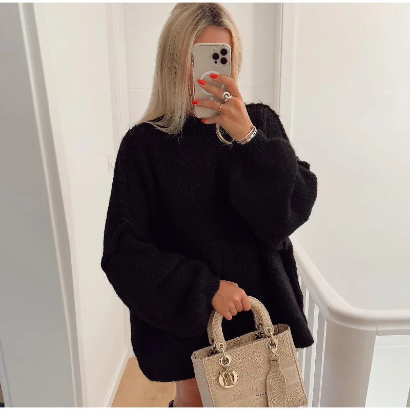 Pull Femme Oversize Chic Noir 0
