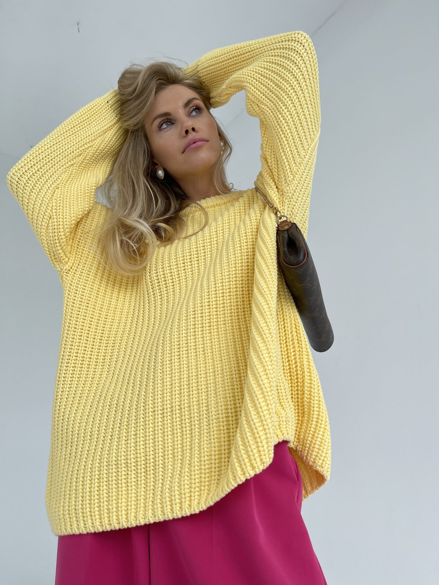 Pull Femme Oversize Confortable Côtelé 0