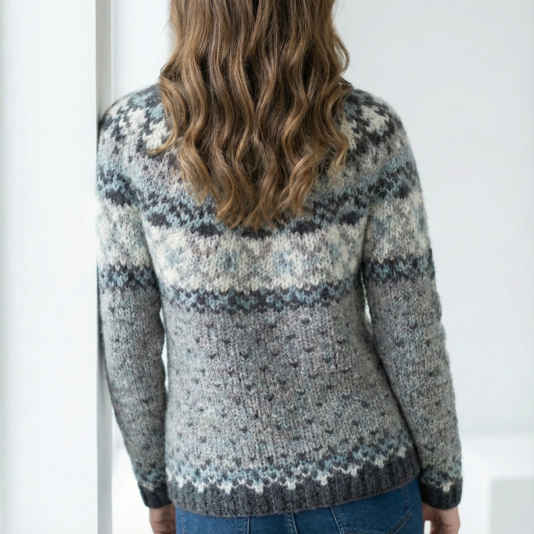Pull Femme Rétro Multicolore Scandinav Mode Féminine