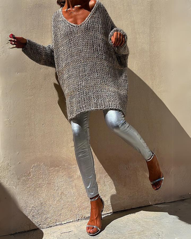 Pull Over Femme Colorblock Élégant à Rayures 2
