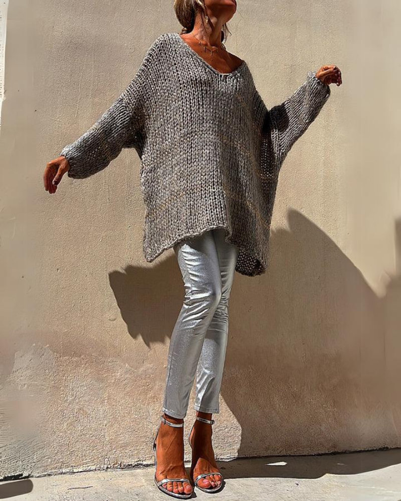 Pull Over Femme Colorblock Élégant à Rayures 4