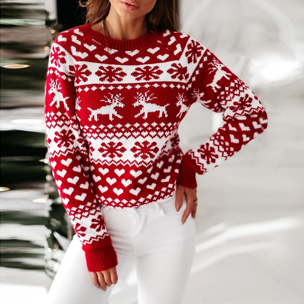 Pull de Noël Femme Festif Avec Rennes 6
