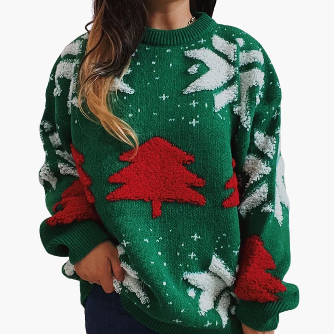 Pull de Noël Femme Festif Élégant 0