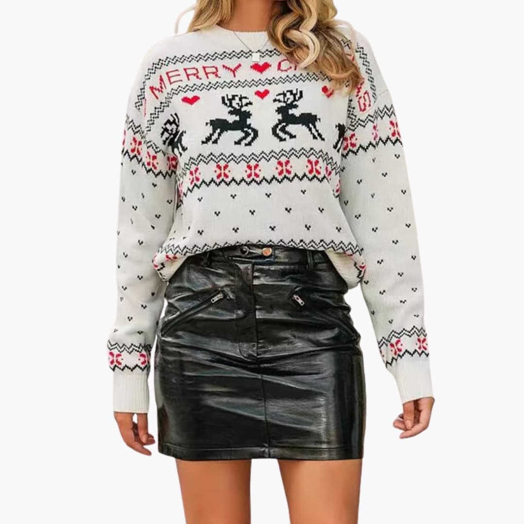 Pull de Noël Femme à Motifs de Rennes 2
