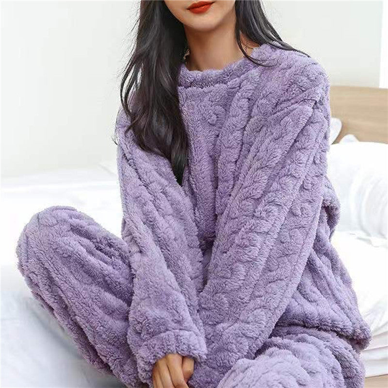 Pyjama Chaud Femme Polaire Hiver Élégant 7
