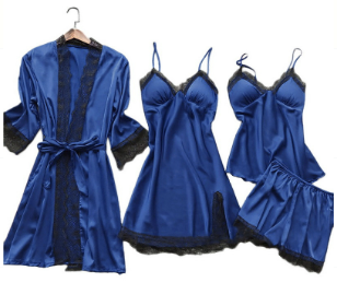Pyjama Satin Femme Élégant Deux Pièces 5