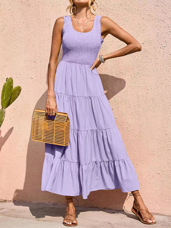 Robe Longue Femme Élégante Été Plissée 6