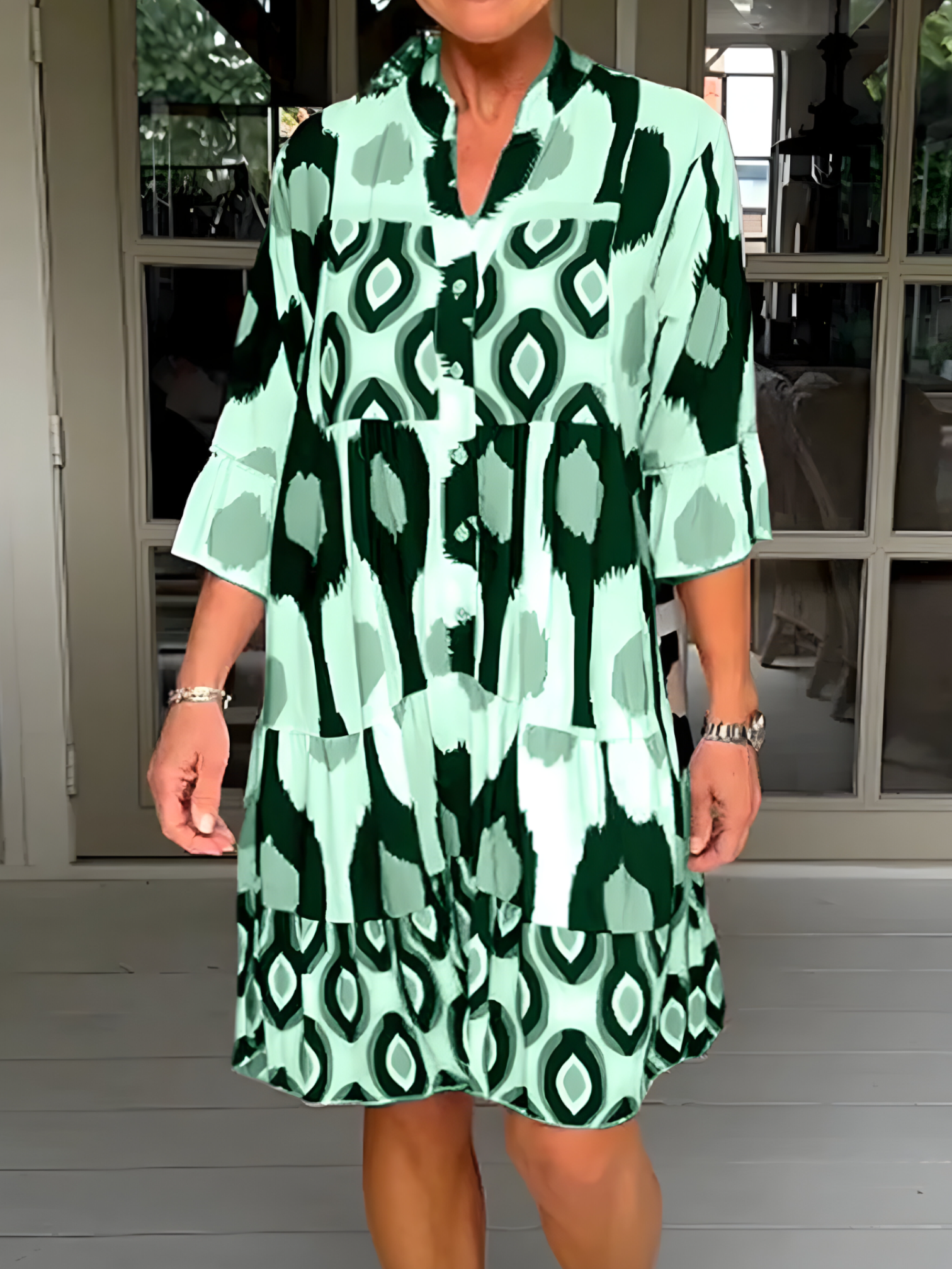 Robe Longue Femme Imprimé Mode Décontractée Style Raffiné