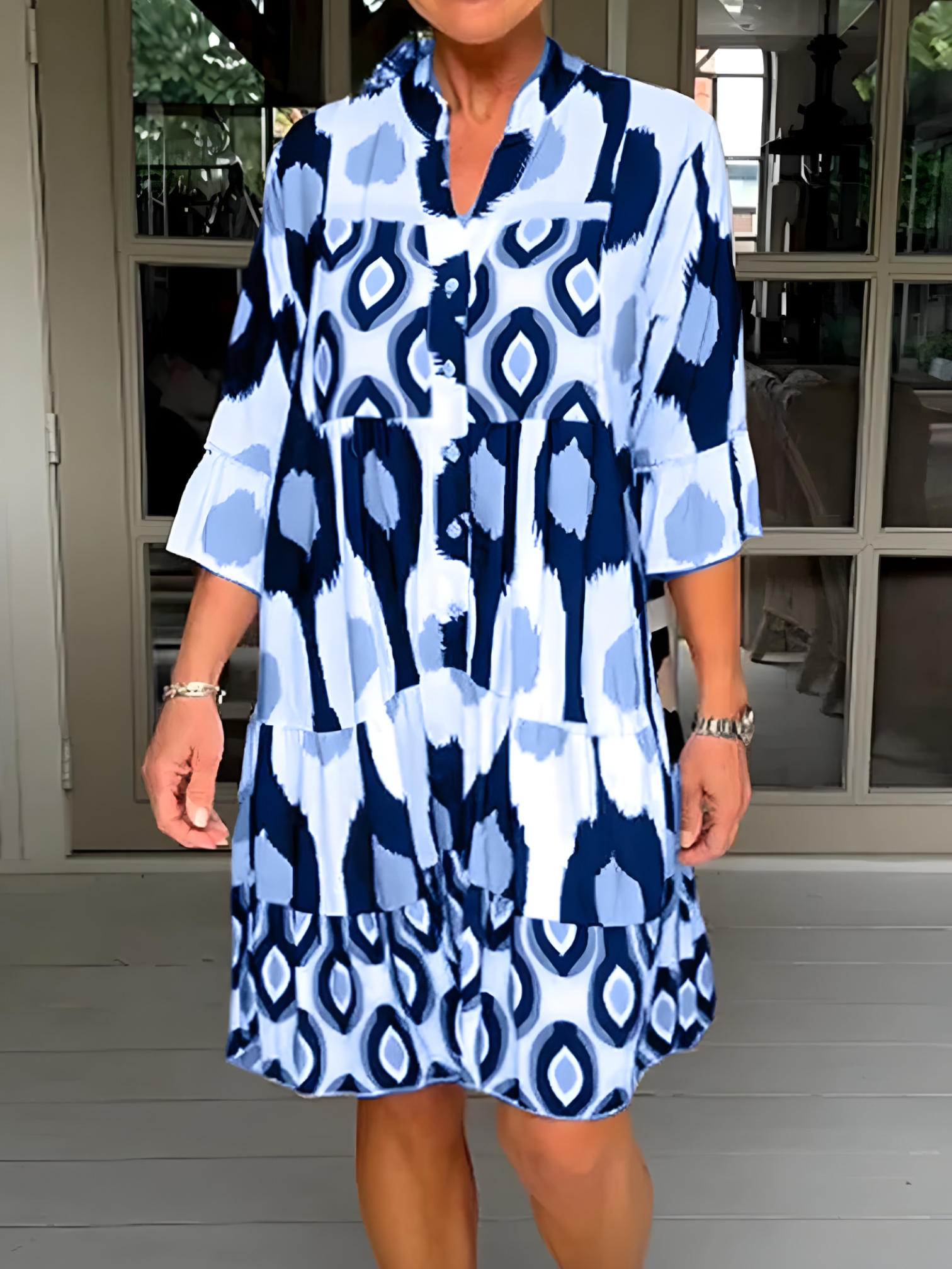 Robe Longue Femme Imprimé Mode Décontractée Style Raffiné