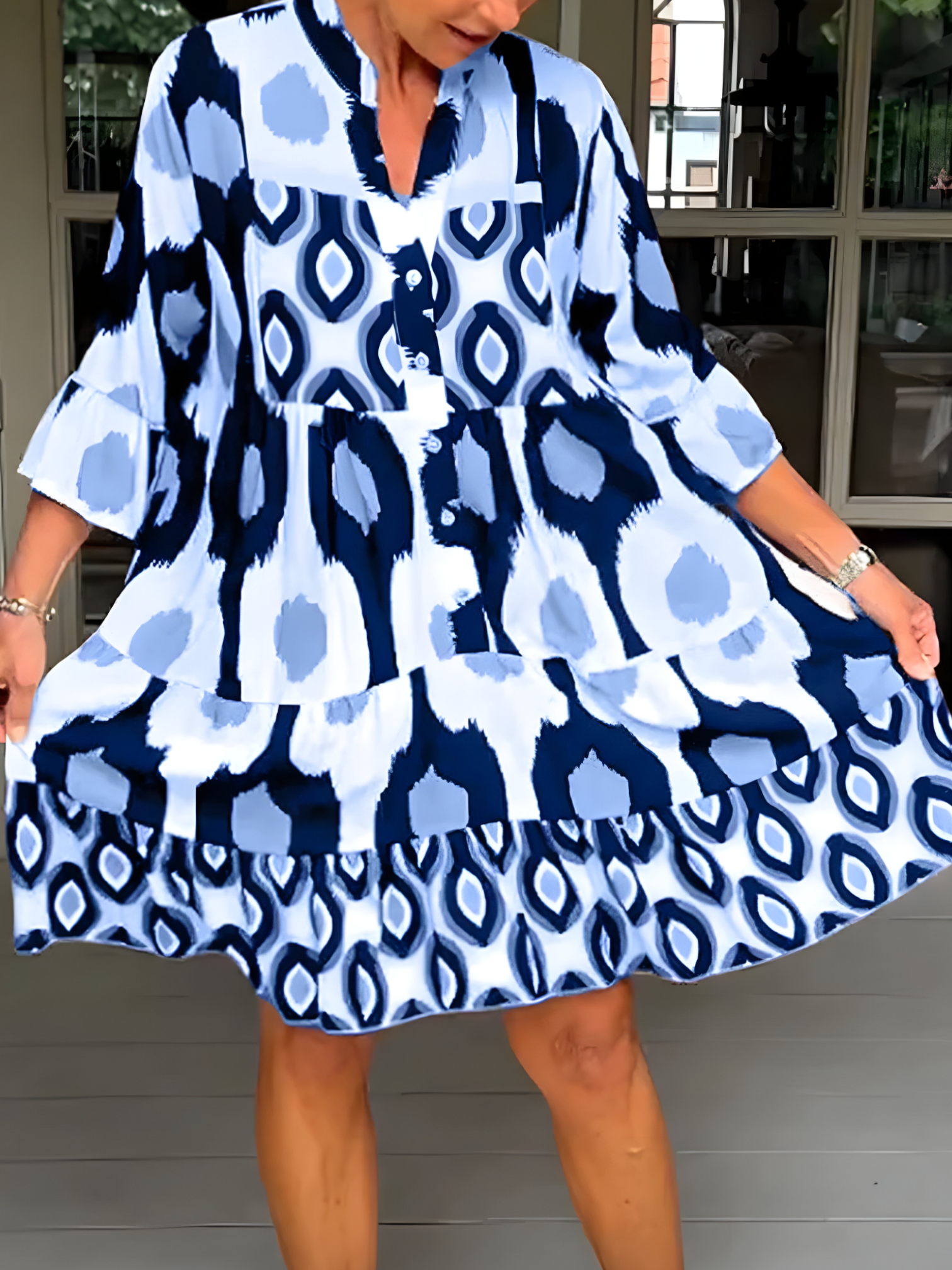 Robe Longue Femme Imprimé Mode Décontractée Style Raffiné