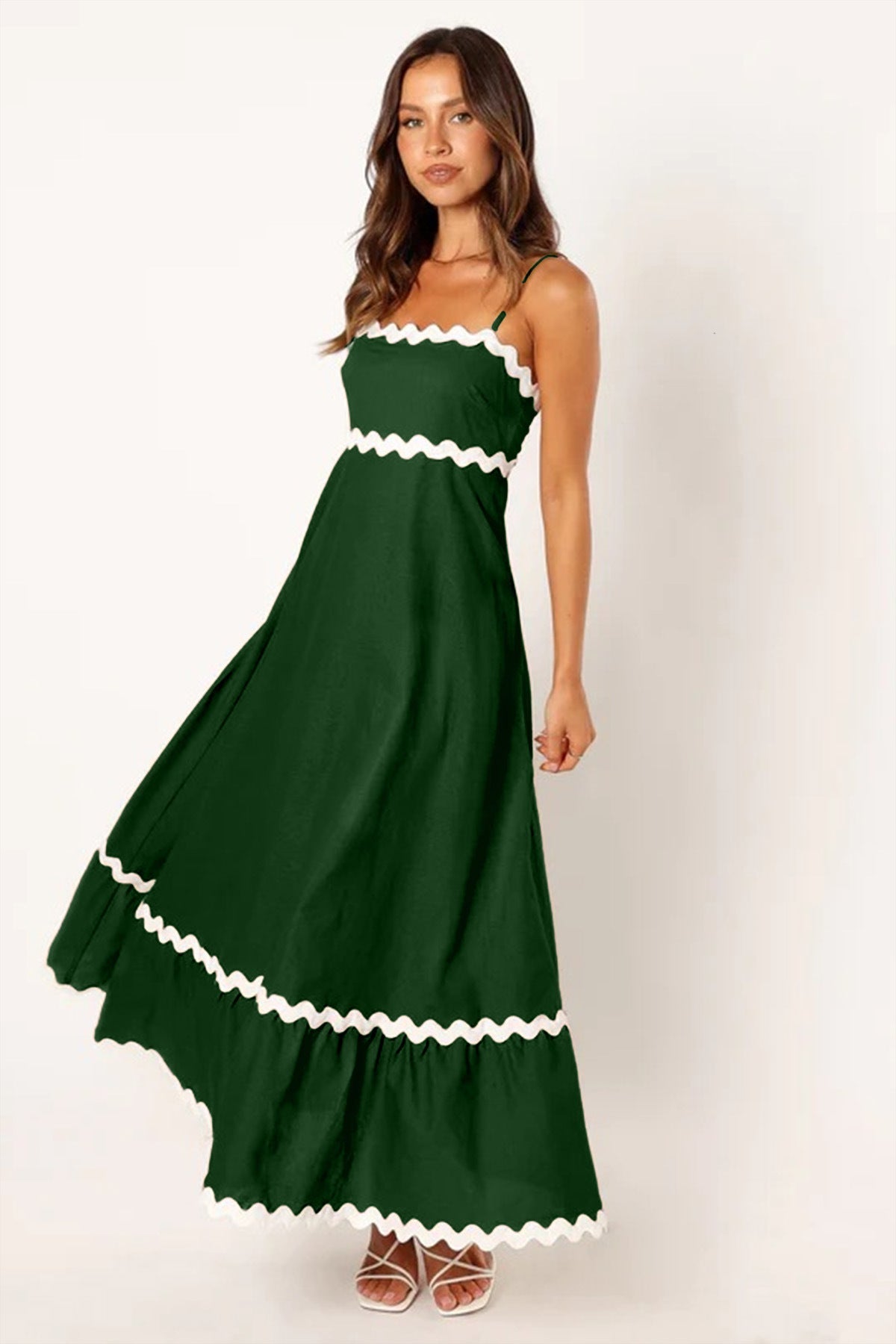 Robe Longue Femme Été Élégante à Bretelles 5