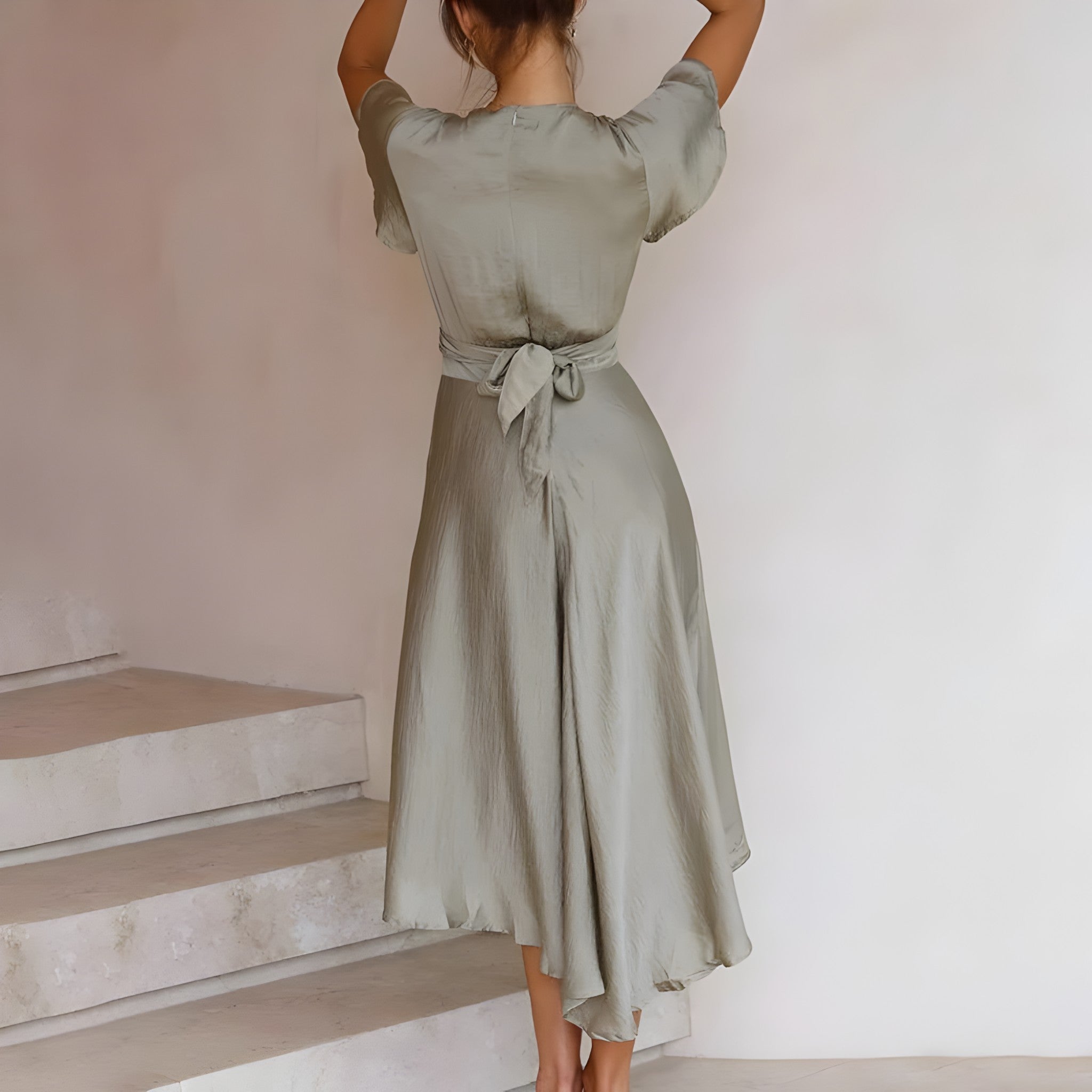 Vintage-Midikleid aus Baumwolle für Damen – elegant, verschiedene Farben & Größen