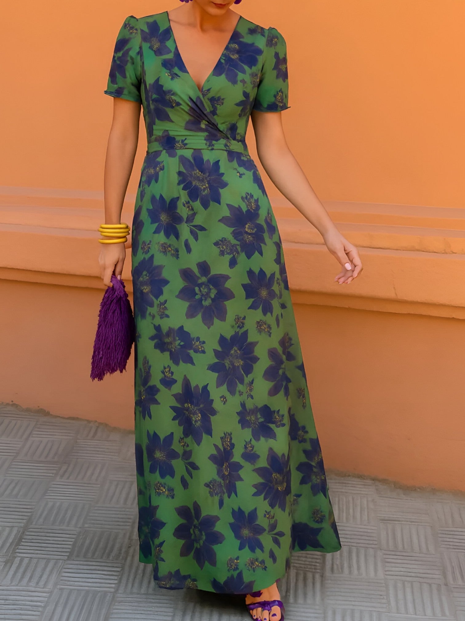 Robe Fluide Légère Femme en Polyester Confortable, Idéale Plage &