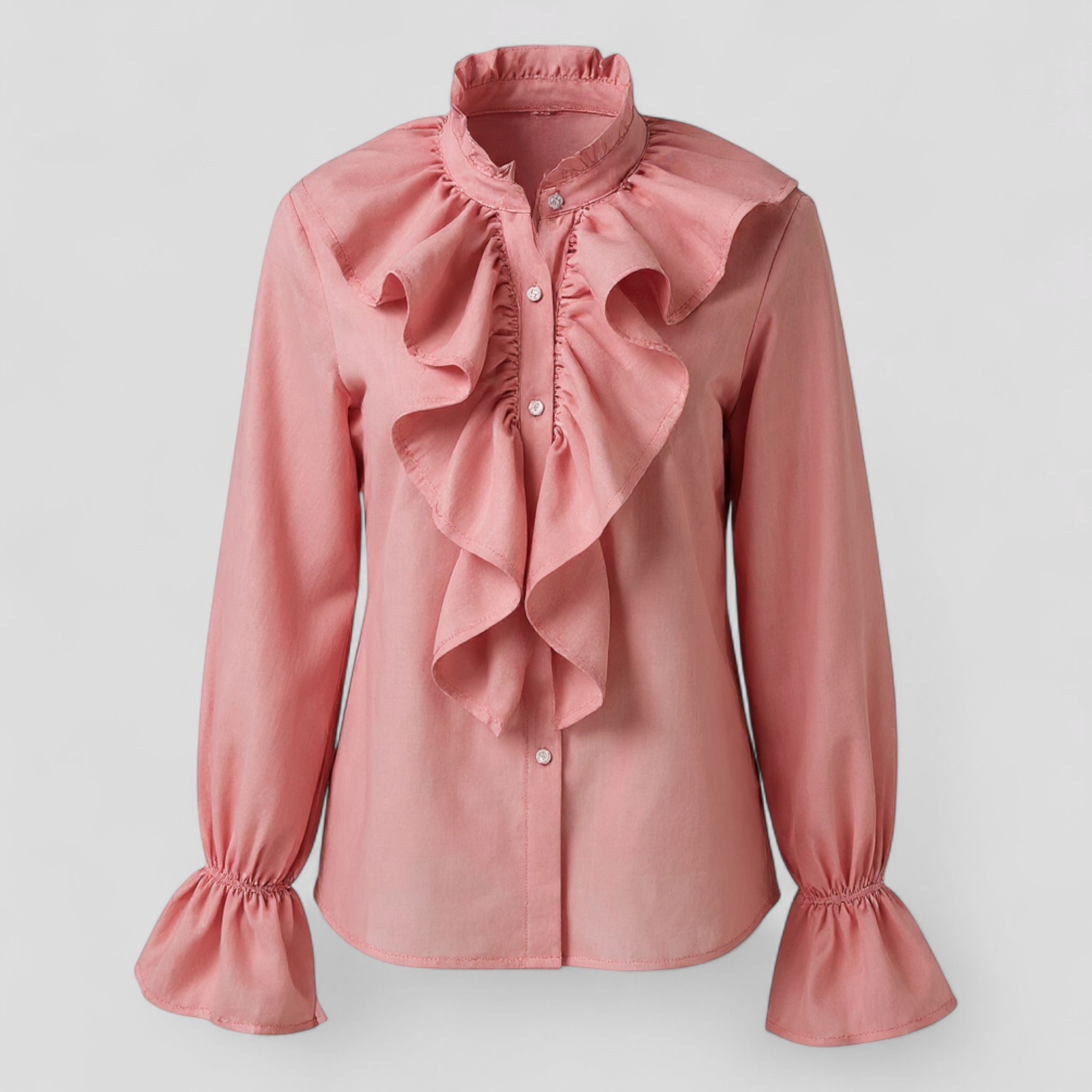 Elegante Bluse mit Volants und auffälligen Ärmeln für Damen