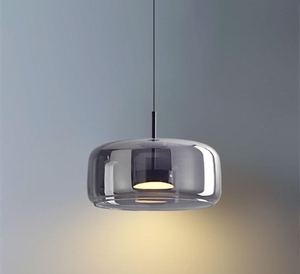 Suspension de Luxe Verre et Métal - Éclairage Élégant
