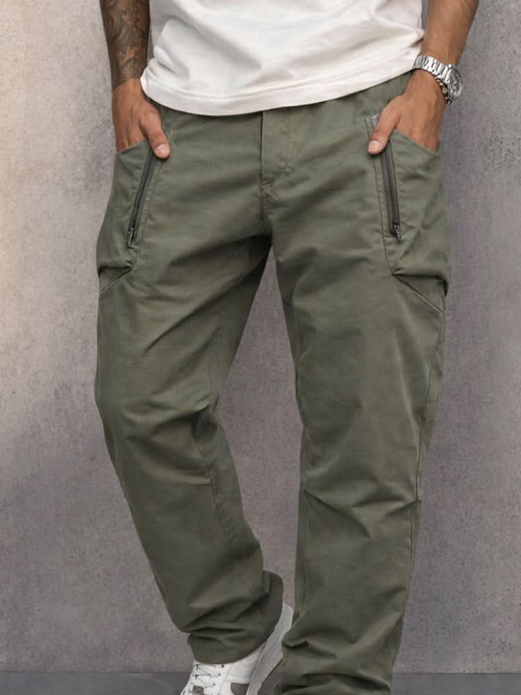 Pantalon cargo homme en coton durable - Poches zippées