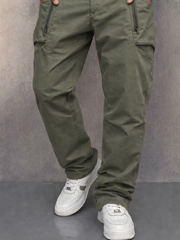 Pantalon cargo homme en coton durable - Poches zippées