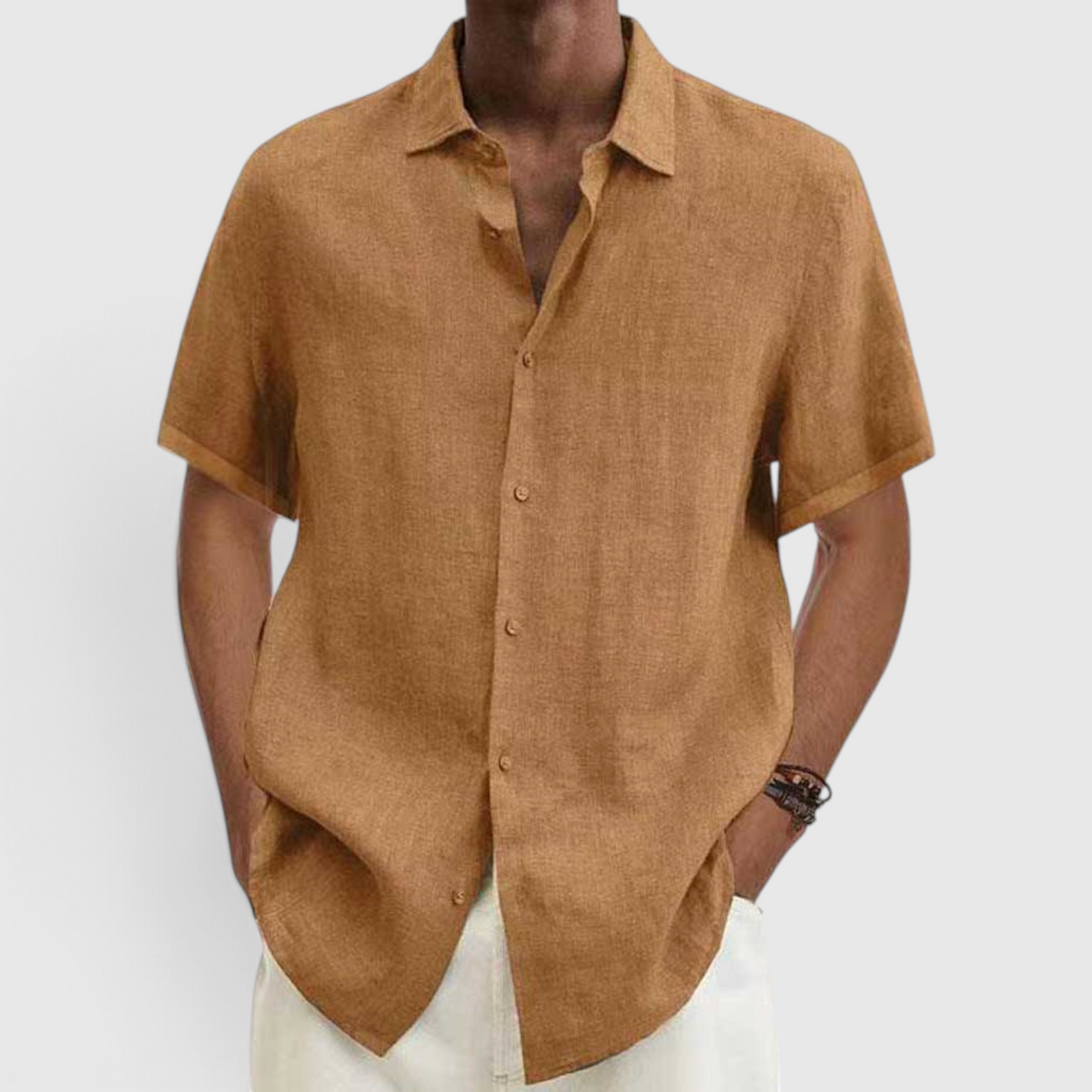 Chemise Décontractée Manches Courtes pour Homme - Boutonnée Quotidienne