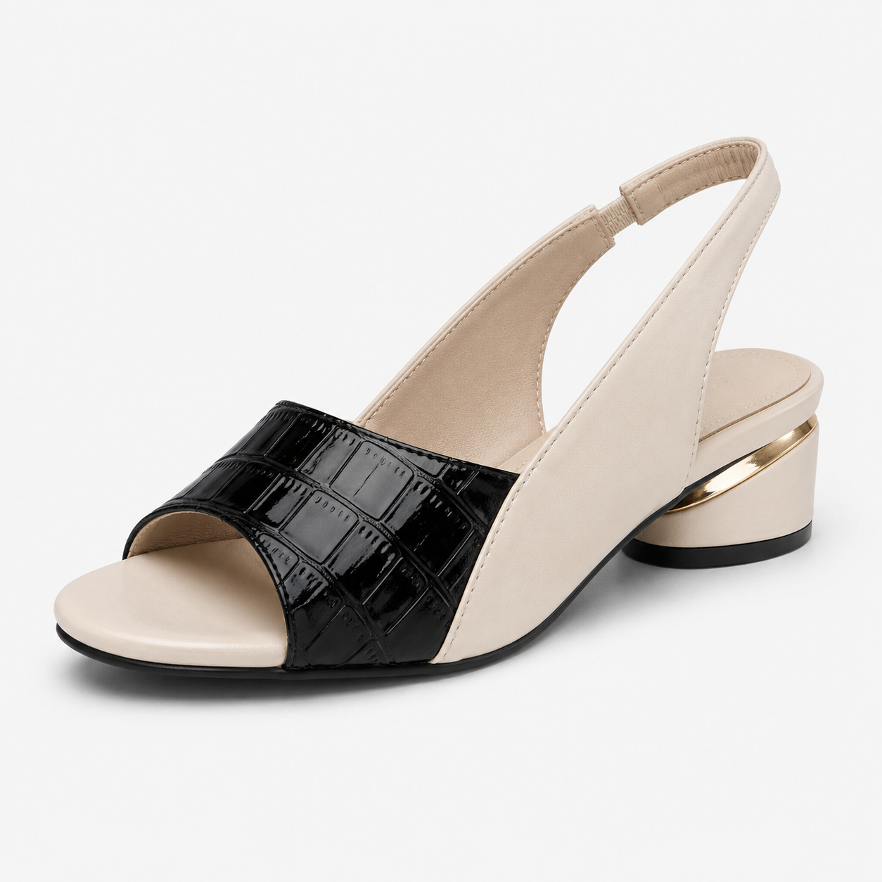 Elegante und bequeme Damensandalen aus schwarzem Leder, ideal für den Sommer